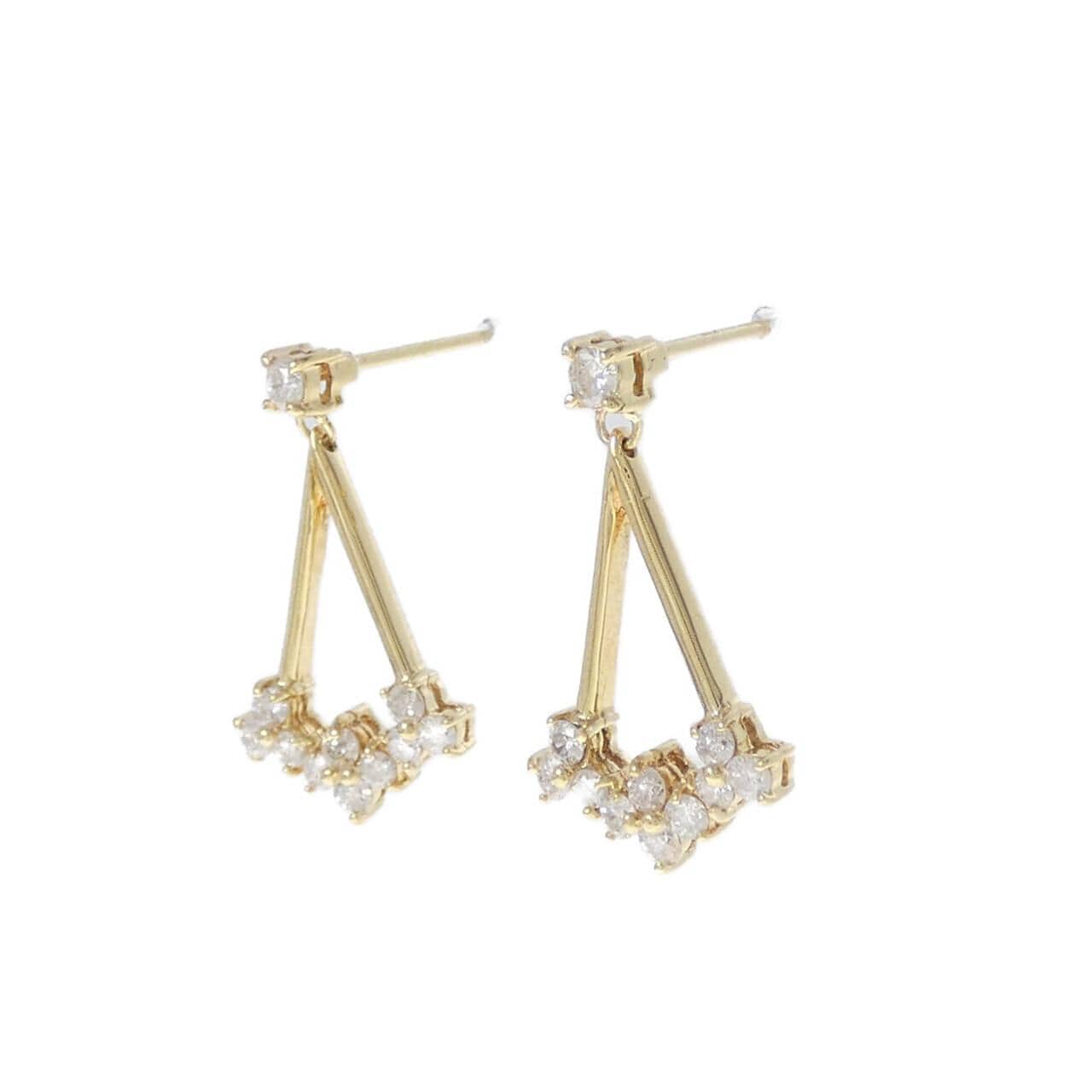 K18YG钻石耳环0.50CT