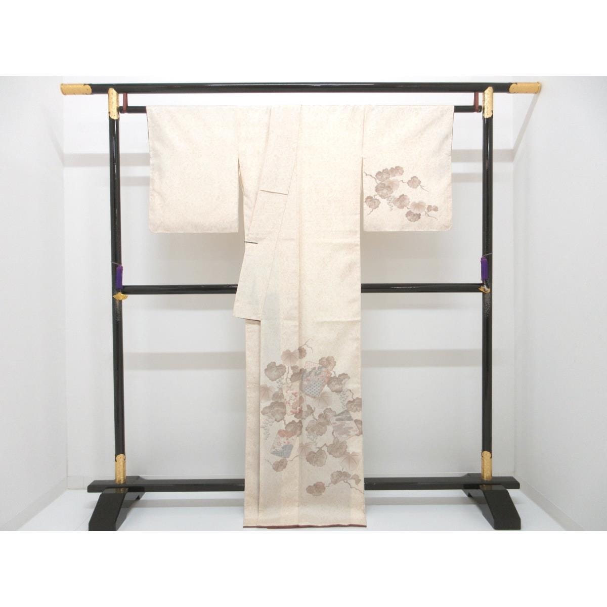 【未使用品】訪問着　染紬　友禅金彩加工