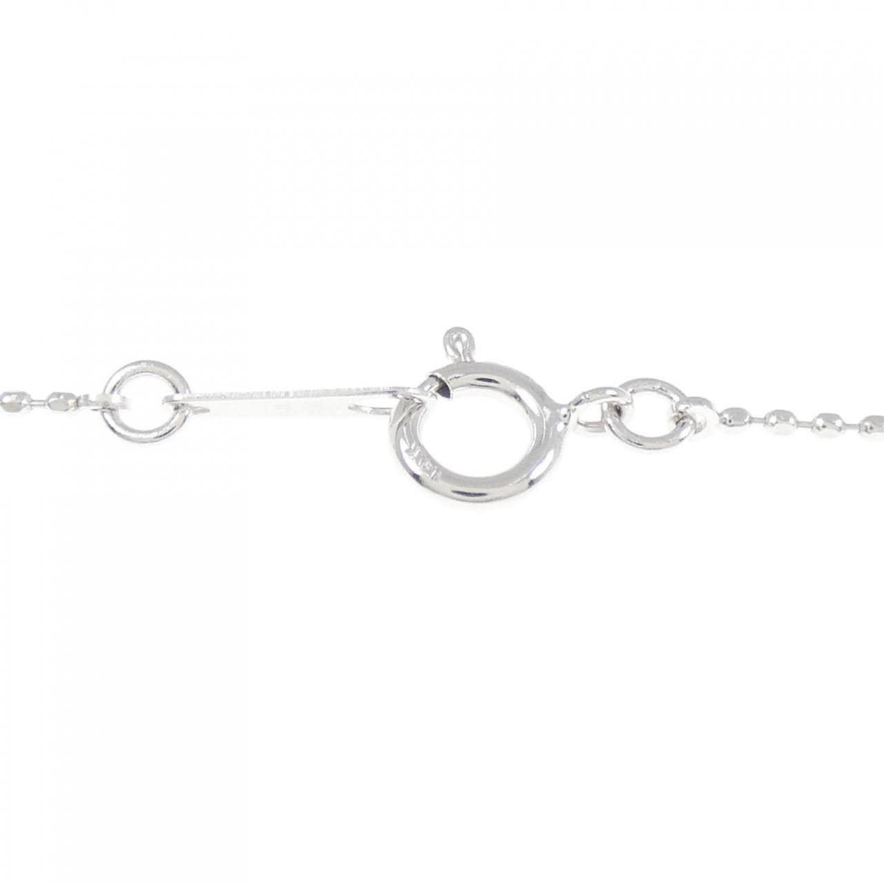 K14WG フラワー サファイヤ ネックレス