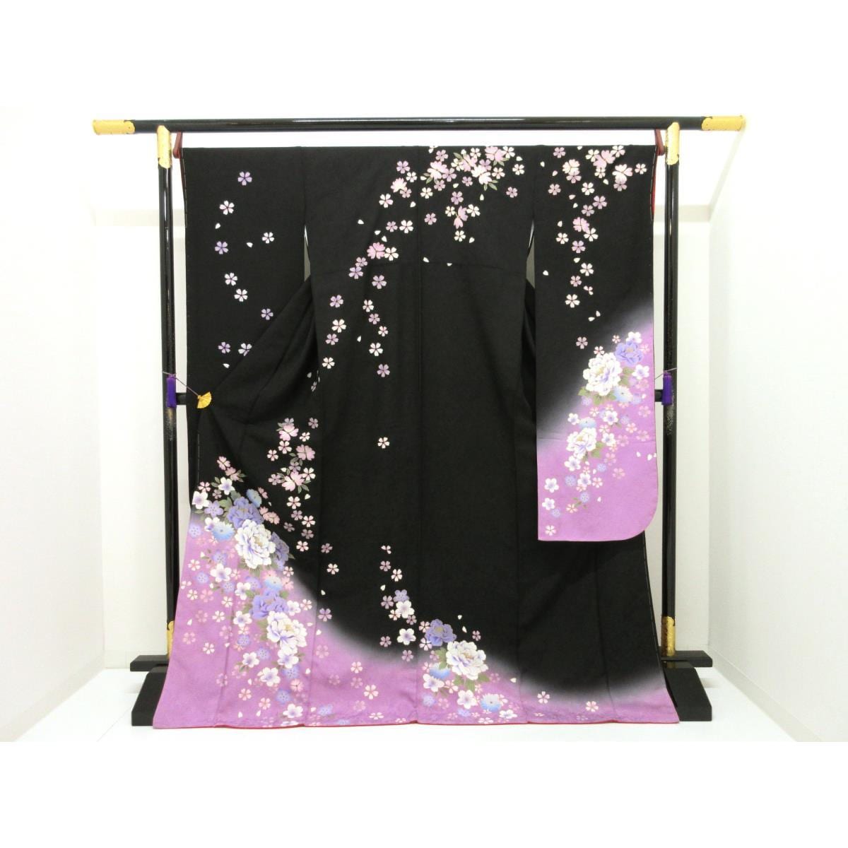 【未使用品】振袖　友禅金彩加工　ボカシ染