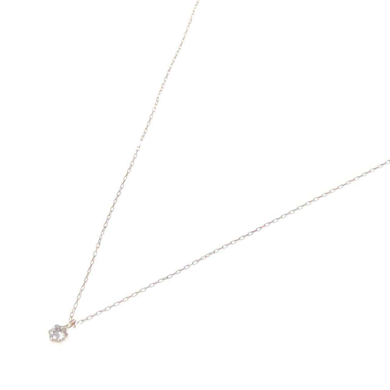 K18PG/K10PG ダイヤモンド ネックレス 0.08CT