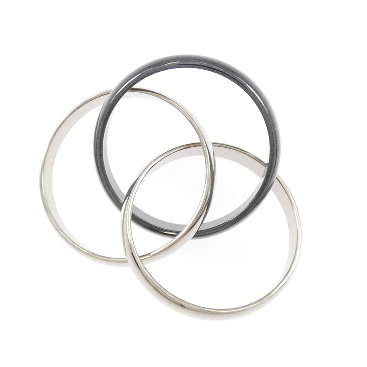 カルティエ トリニティ ブラック&ホワイト リング