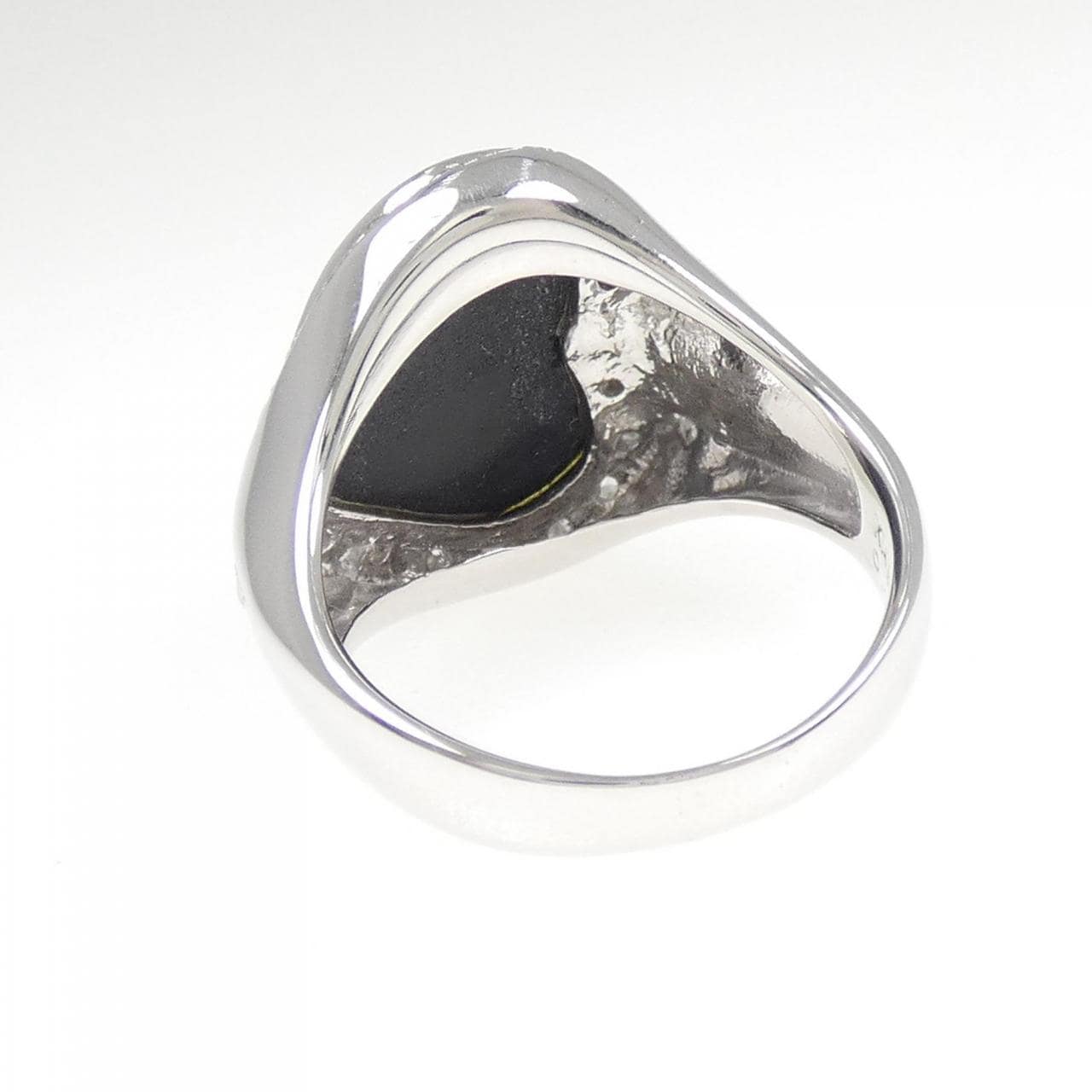 K14WG ハート オニキス リング