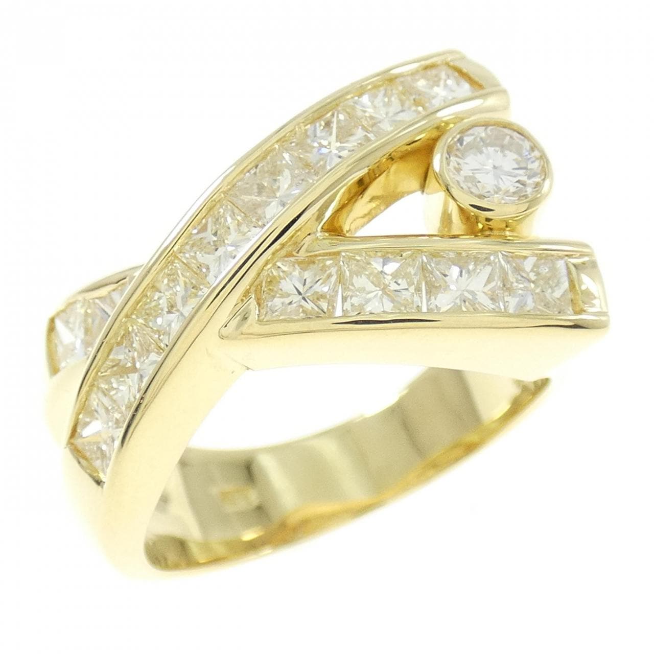 K18YG ダイヤモンド リング 1.63CT