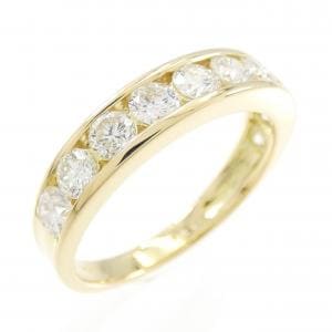 K18YG ハーフエタニティ ダイヤモンド リング 1.00CT
