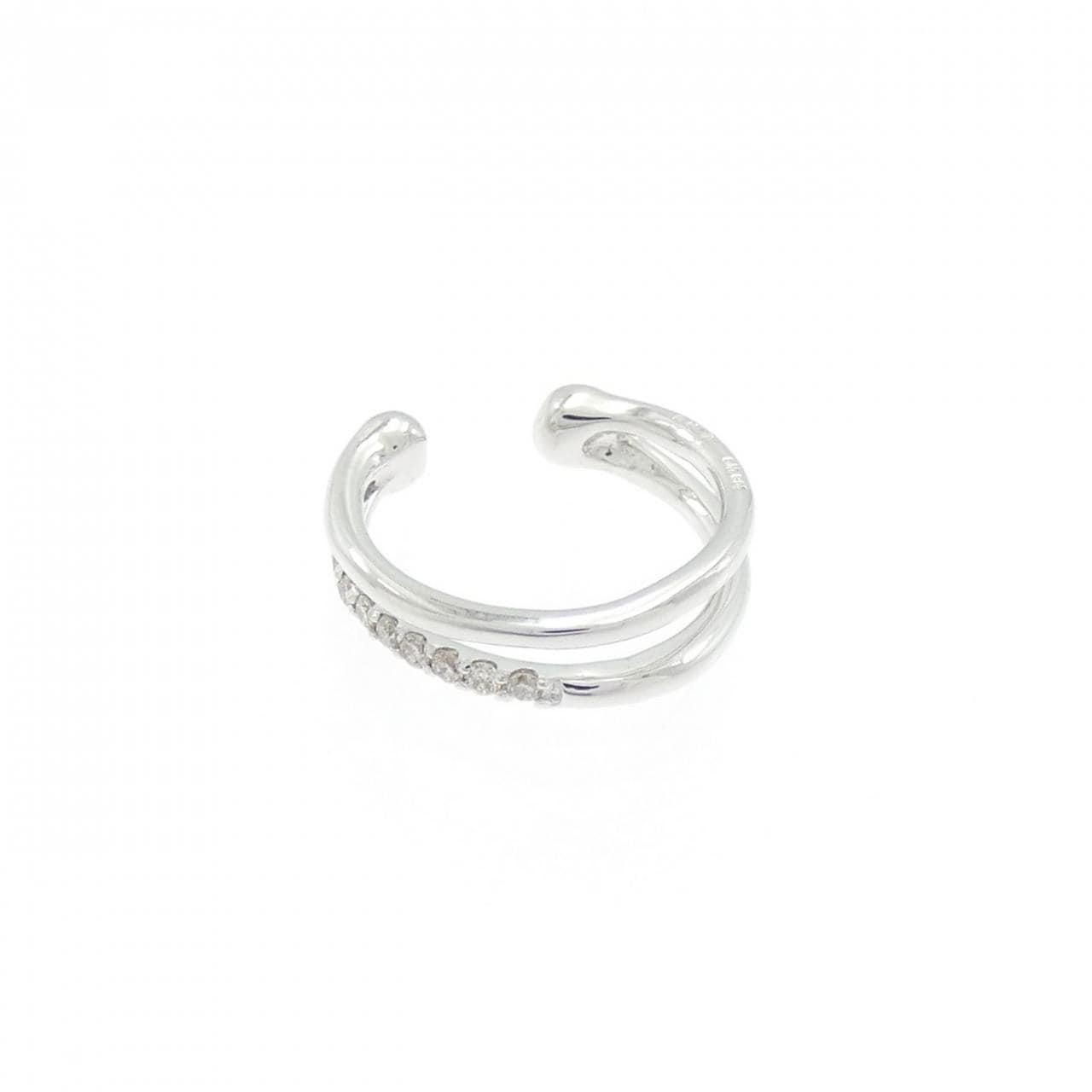 K18WG ダイヤモンド イヤーカフ 0.05CT 片耳