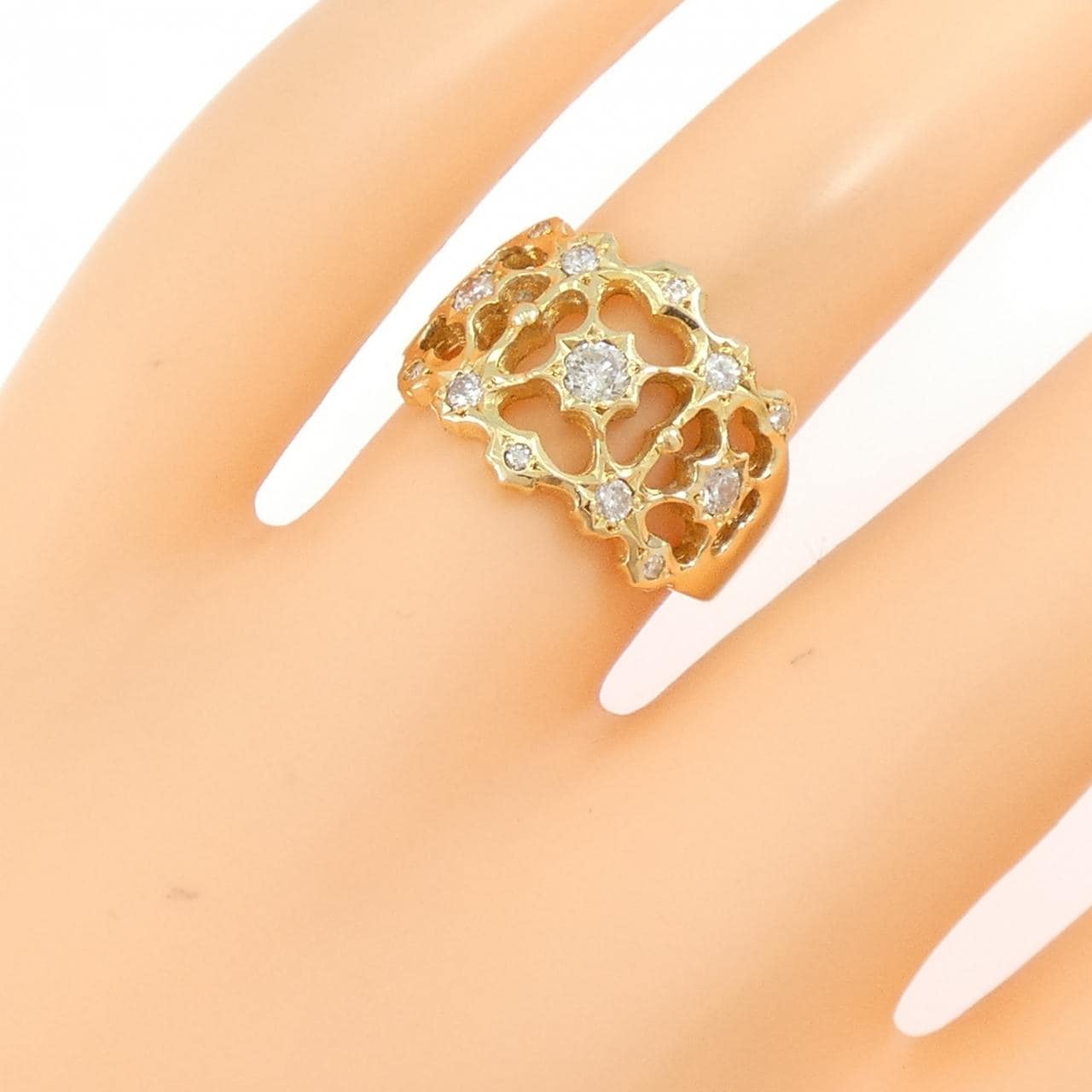 K18YG ダイヤモンド リング 0.36CT