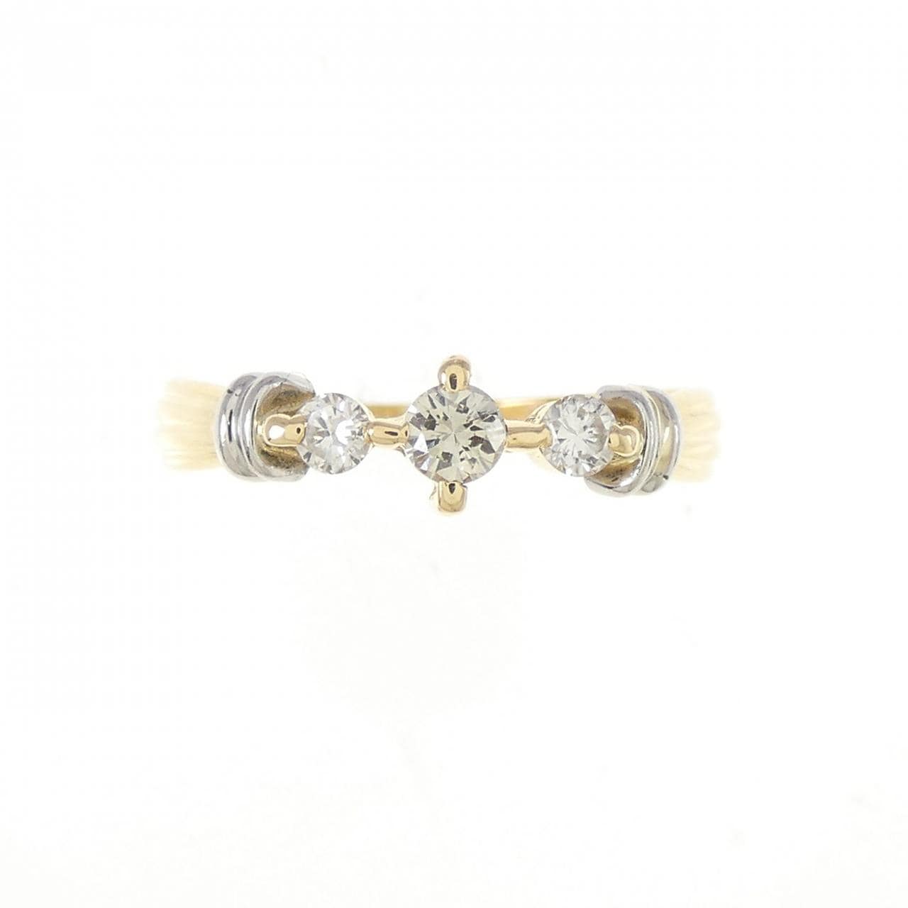K18YG/PT900 ダイヤモンド リング 0.20CT