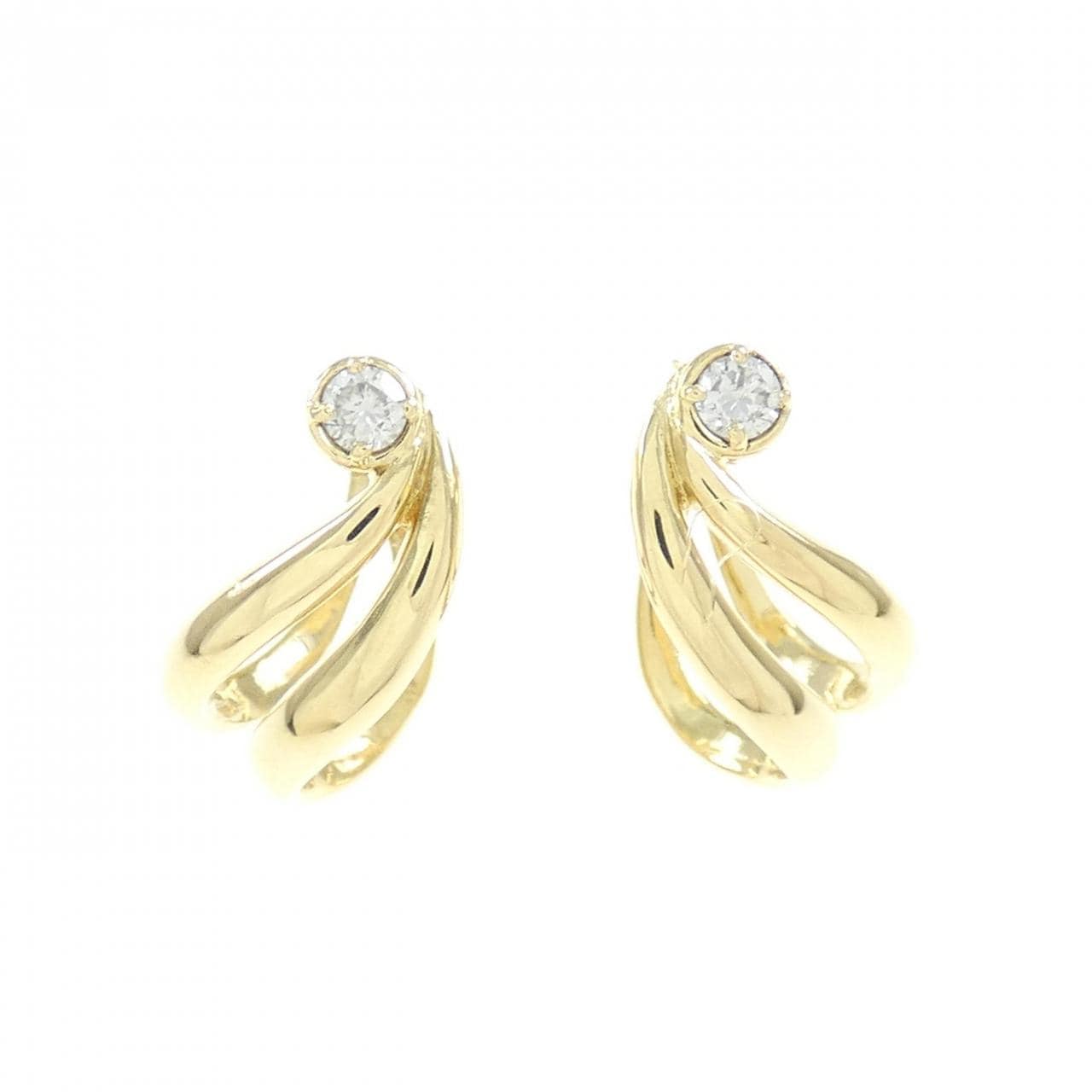 K18YG ダイヤモンド ピアス 0.10CT