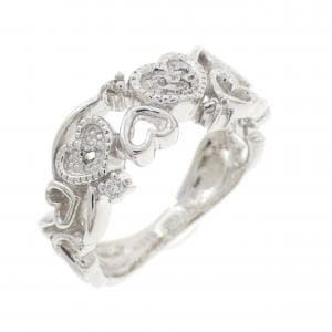 K18WG ハート ダイヤモンド リング 0.08CT