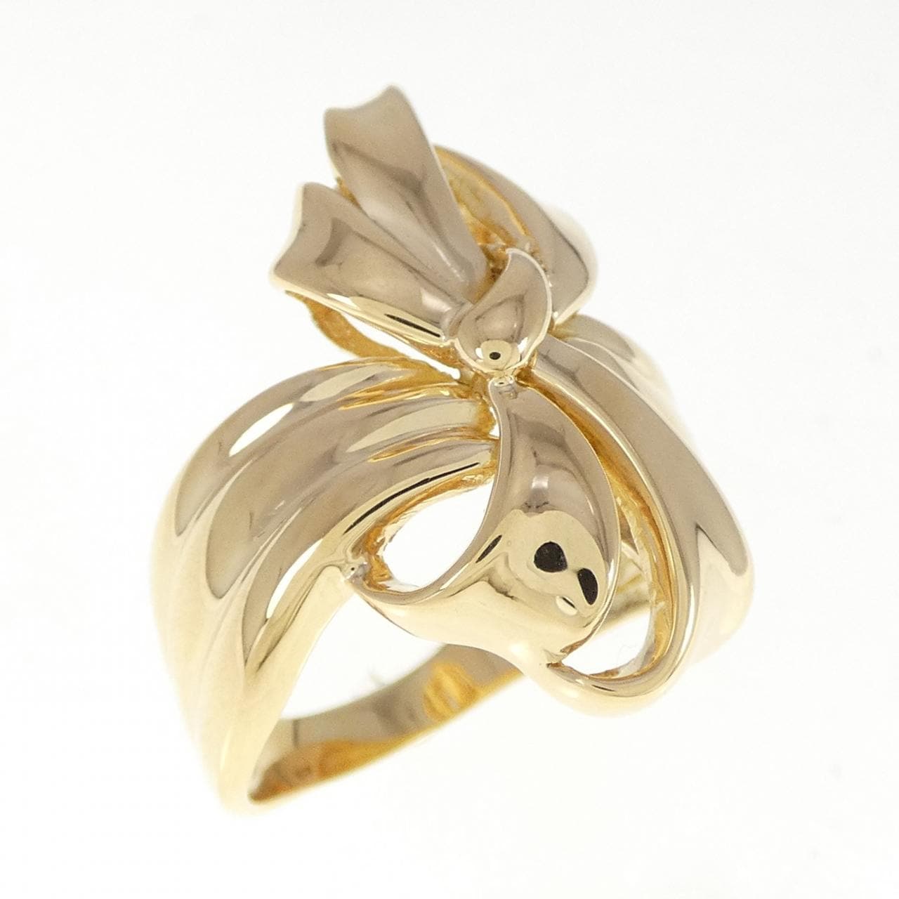 K18YG ribbon ring