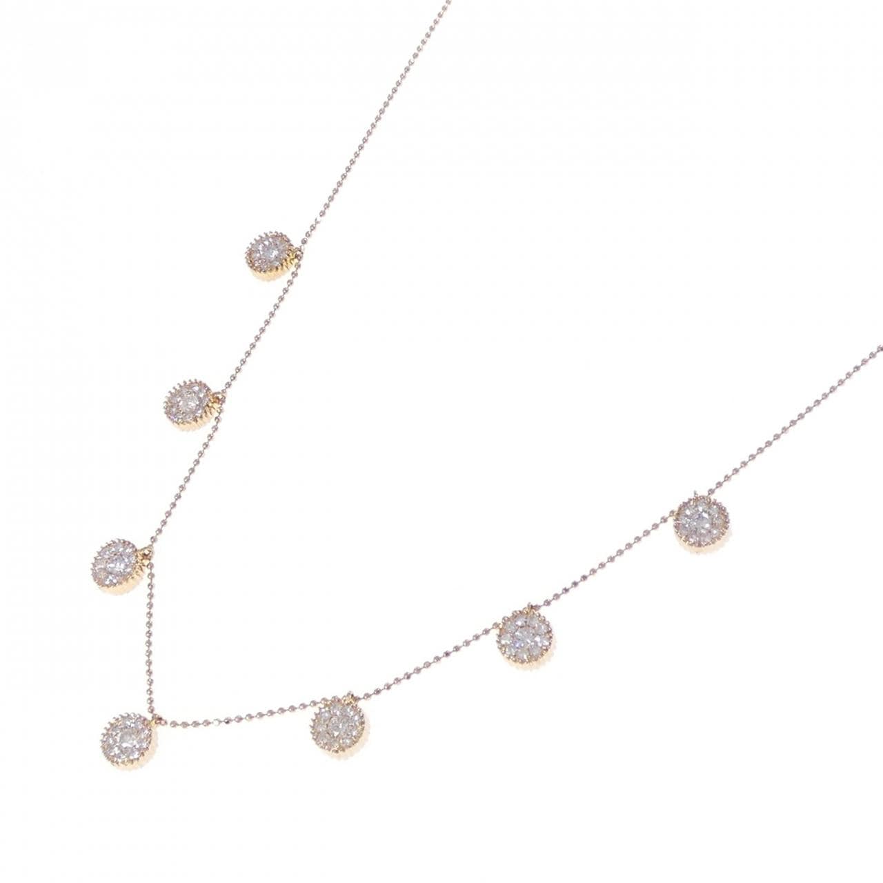 K18PG ダイヤモンド ネックレス 1.40CT