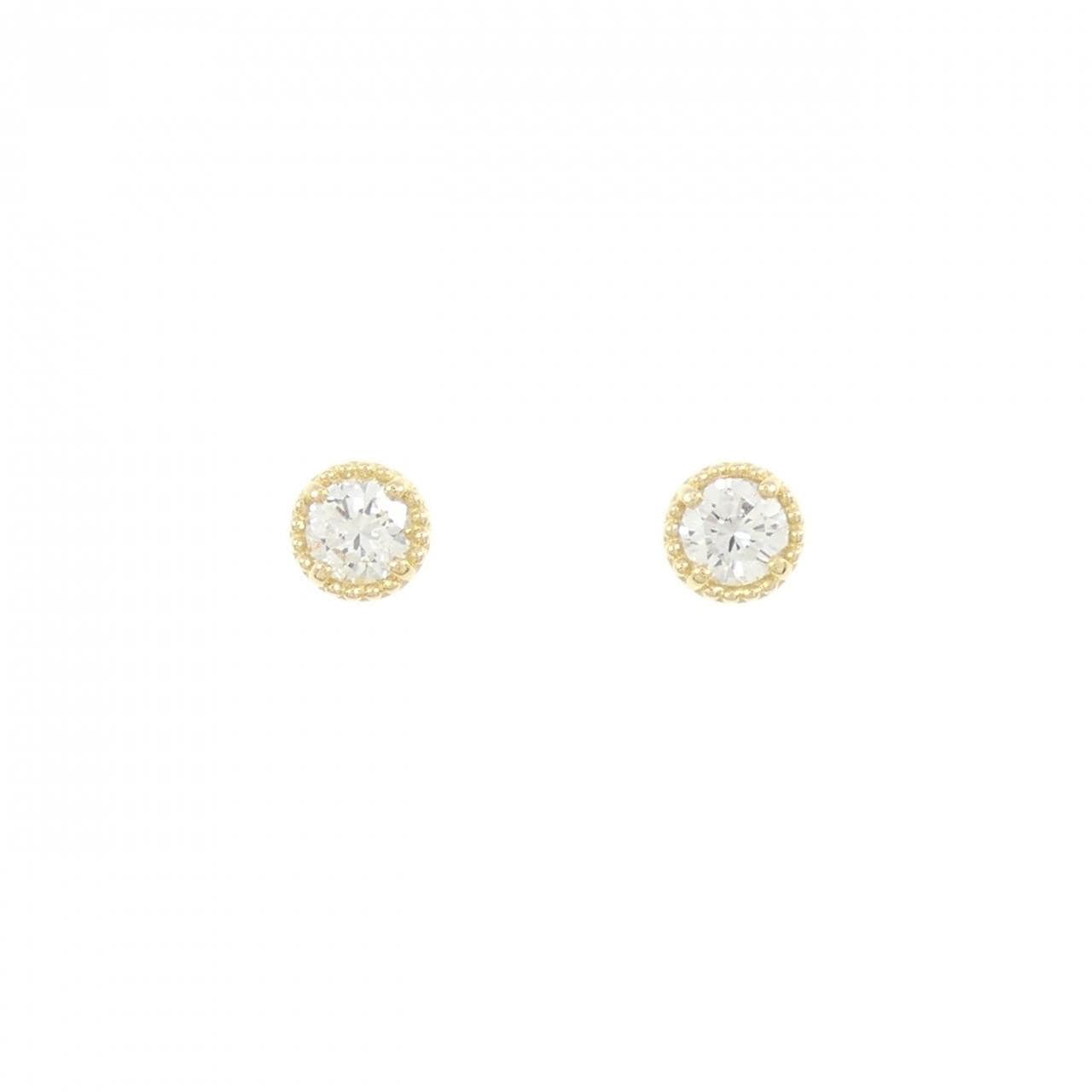 [Remake] K18YG/ST Diamond Earrings 0.221CT 0.221CT G VS1 VG-Good