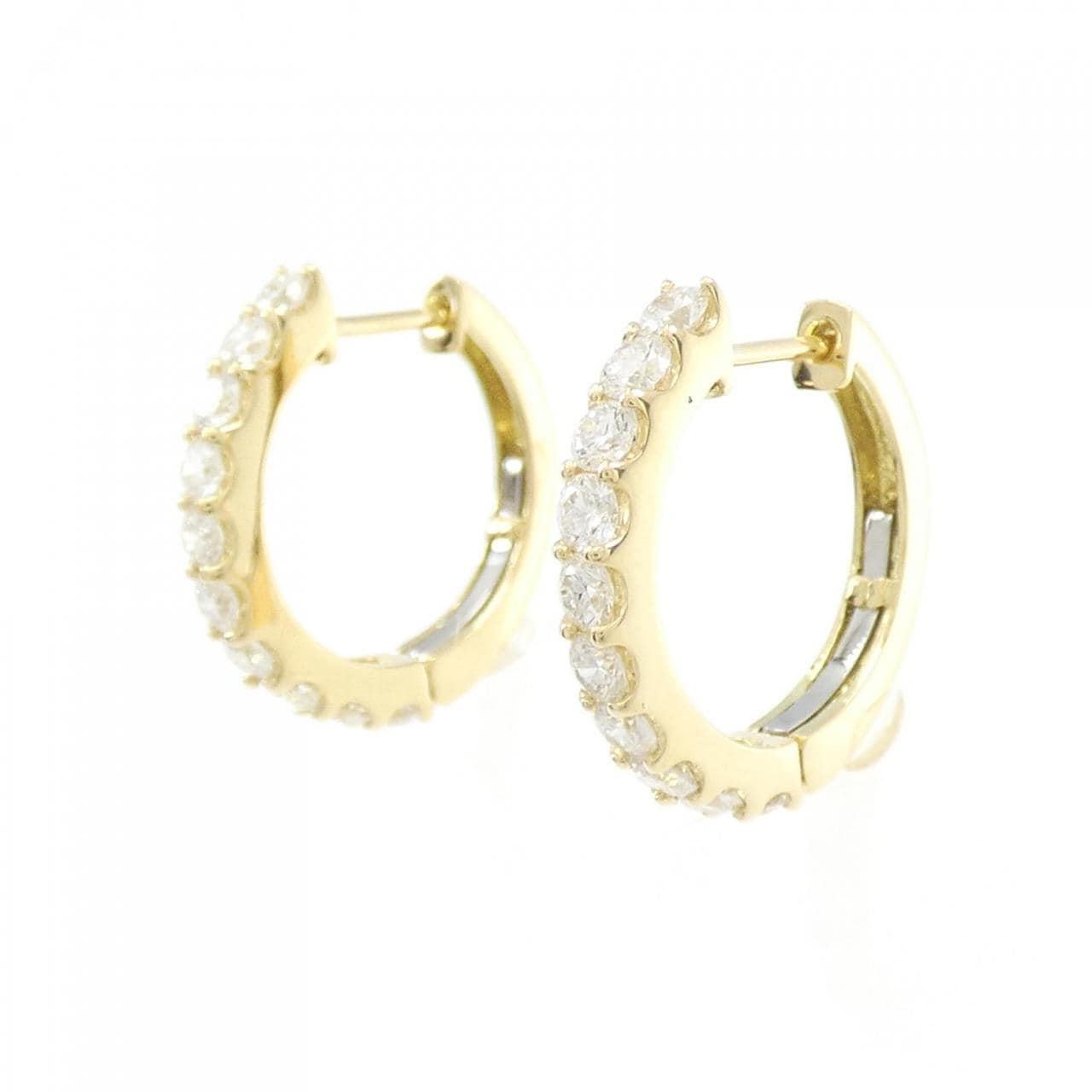 【新品】K18YG ダイヤモンド ピアス 1.006CT