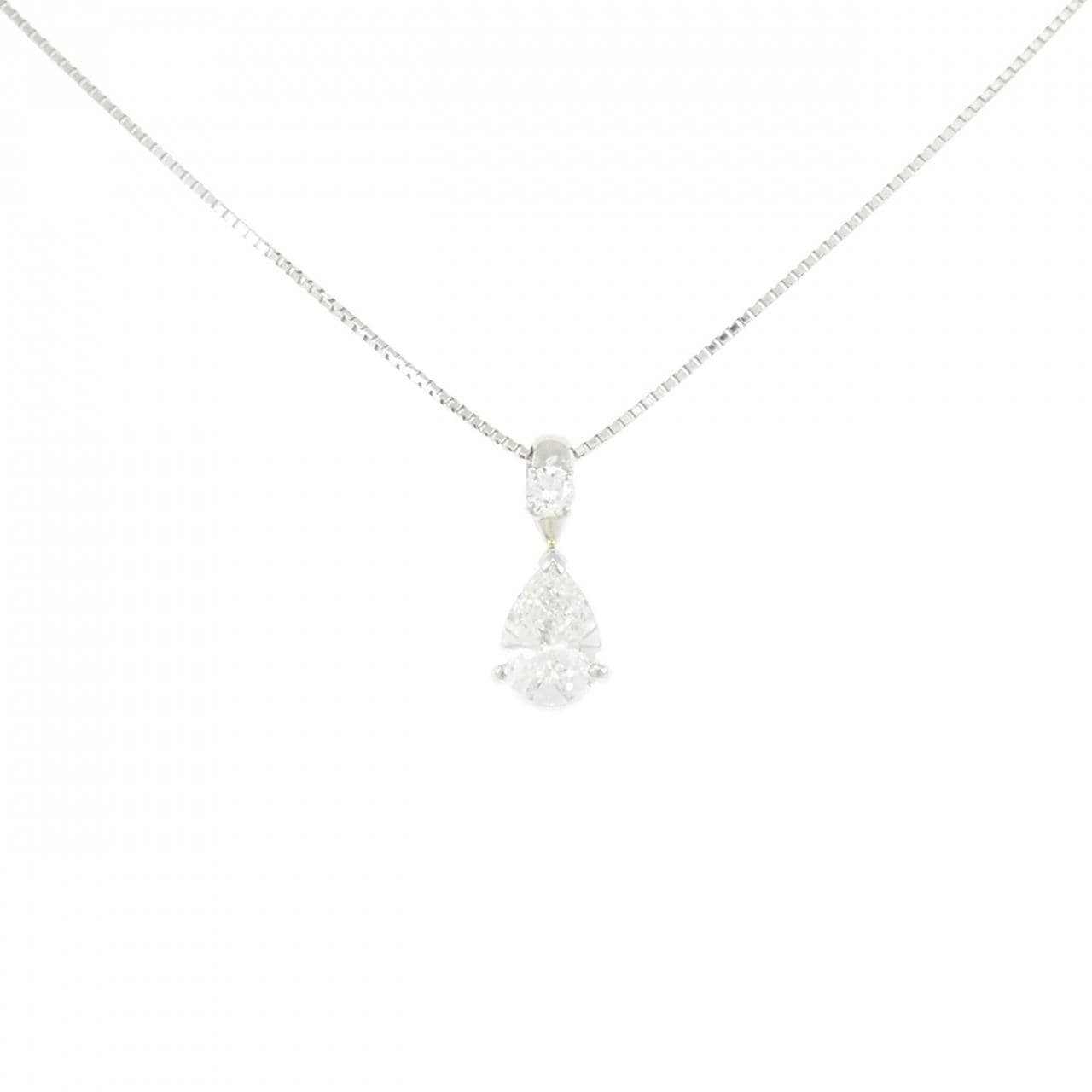 PT900/PT850 ダイヤモンド ネックレス 0.848CT E SI2 ペアシェイプ