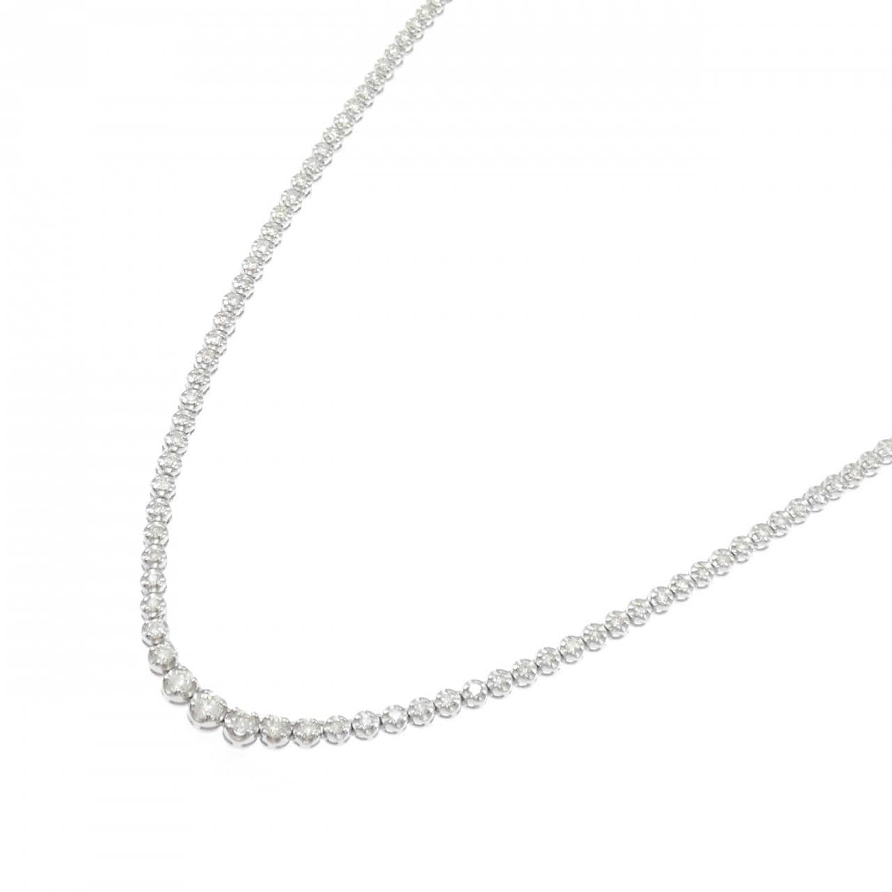 K18WG ダイヤモンド ネックレス 2.00CT