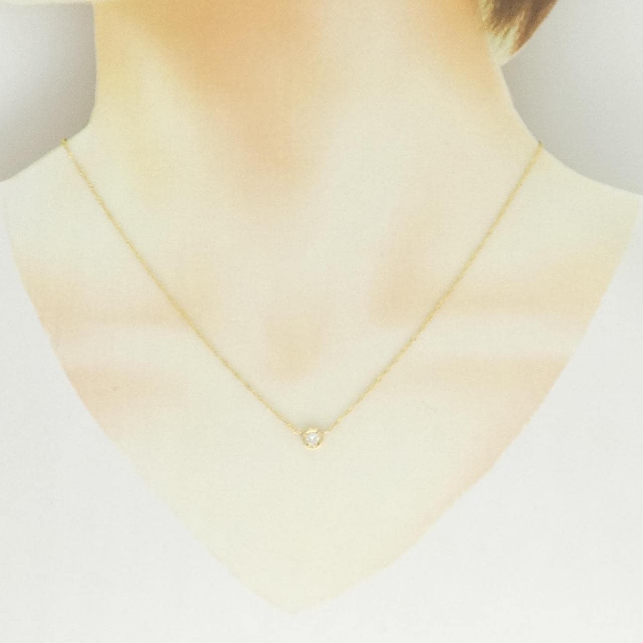 K18YG ダイヤモンド ネックレス 0.141CT