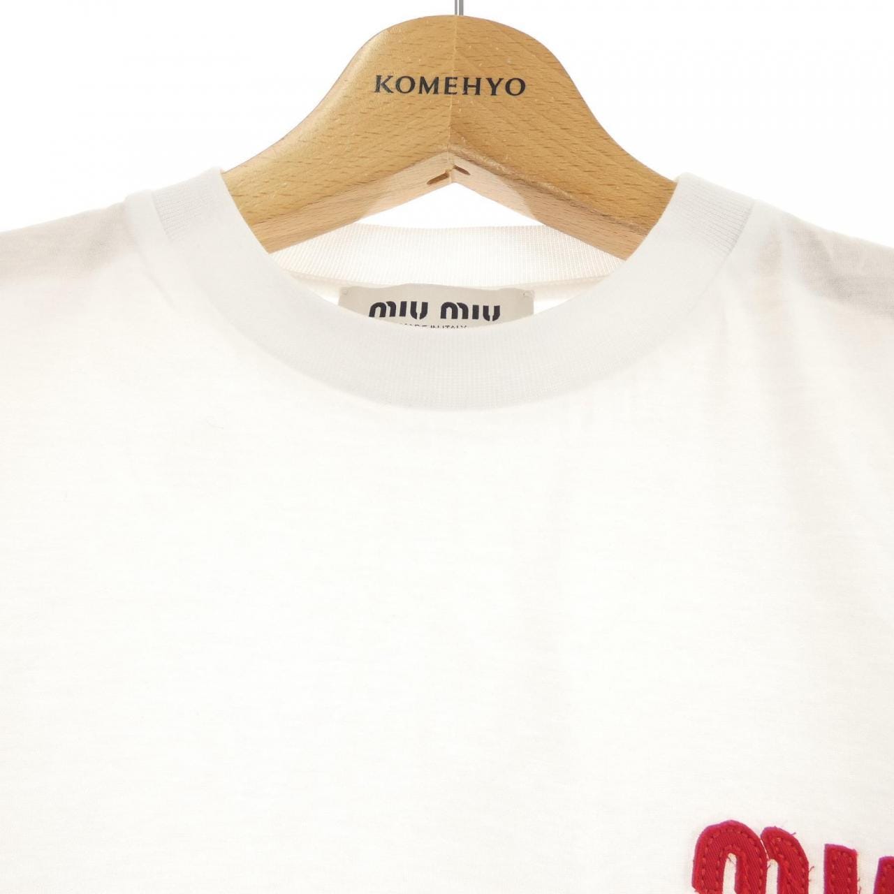ミュウミュウ MIU MIU MIU MIU ロゴ MJN499 SWMO 1277 Tシャツ