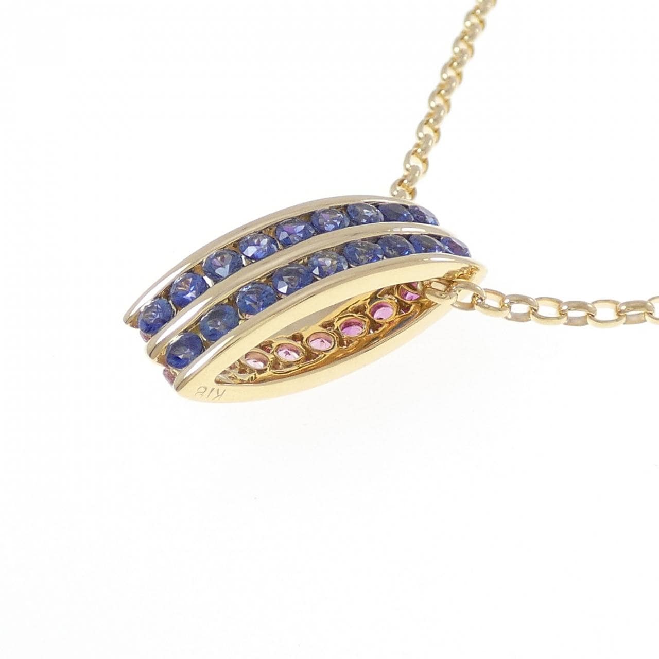 K18YG サファイヤ ネックレス 2.41CT