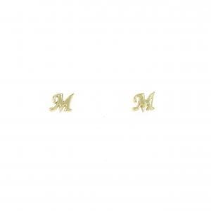K18YG イニシャルM ピアス