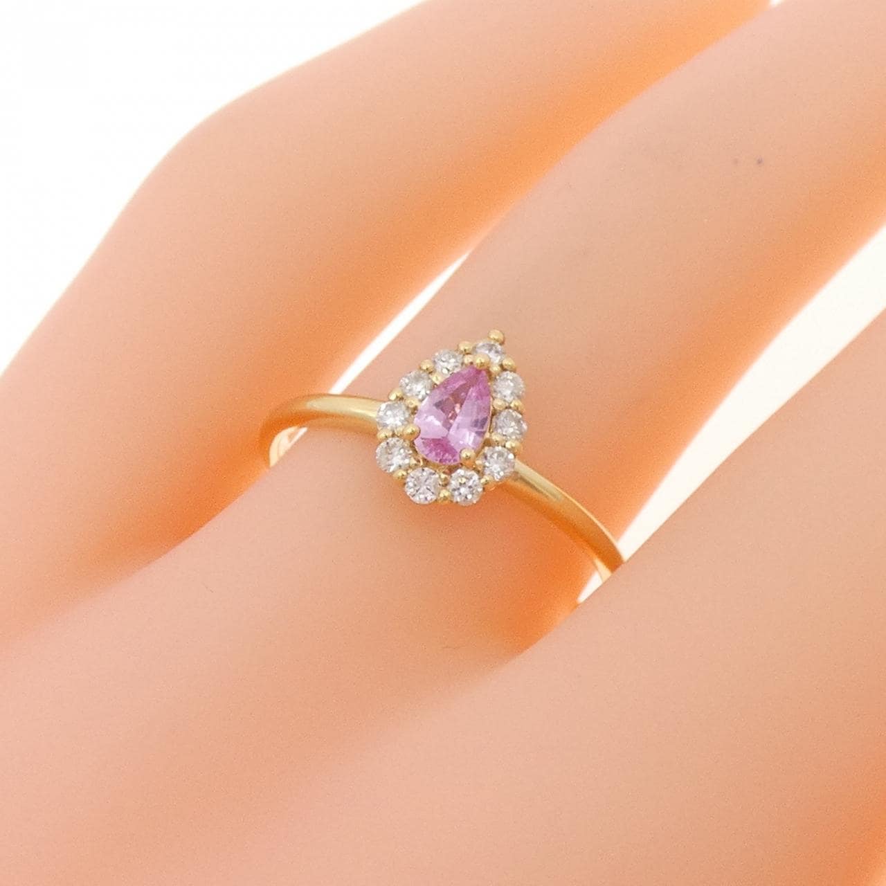 K18YG サファイヤ リング 0.44CT