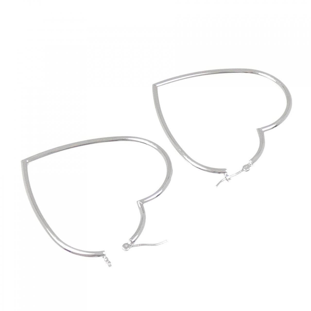 K10WG ハート フープ ピアス