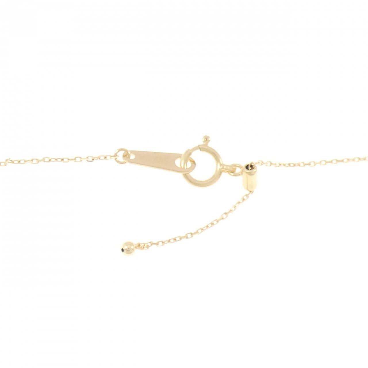K18YG フラワー ダイヤモンド ネックレス 0.3CT