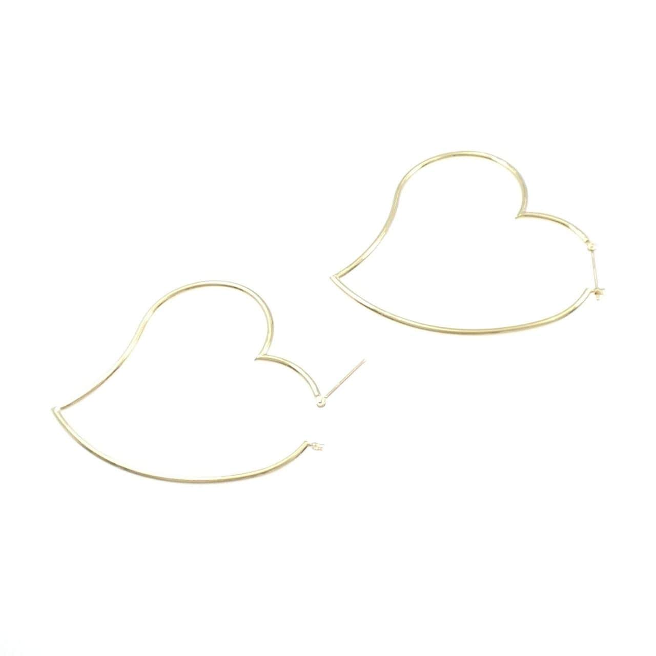 K18YG ハート ピアス