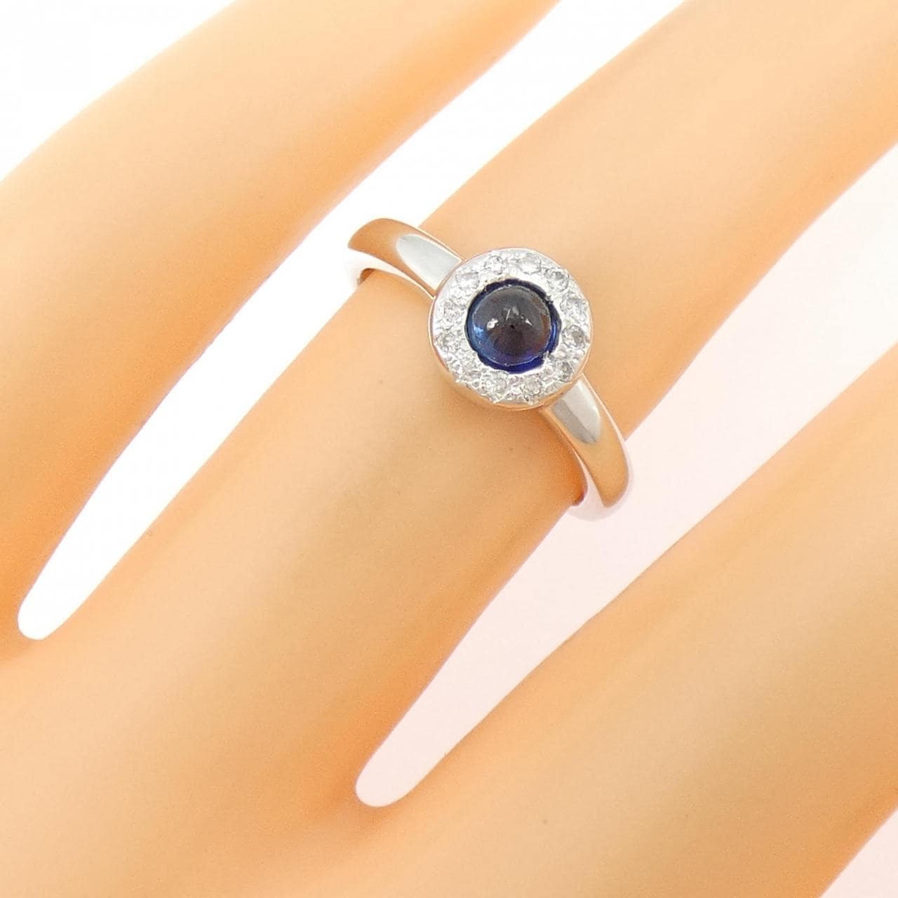 K18WG サファイヤ リング 0.36CT