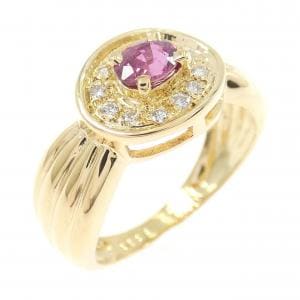 K18YG ルビー リング 0.38CT