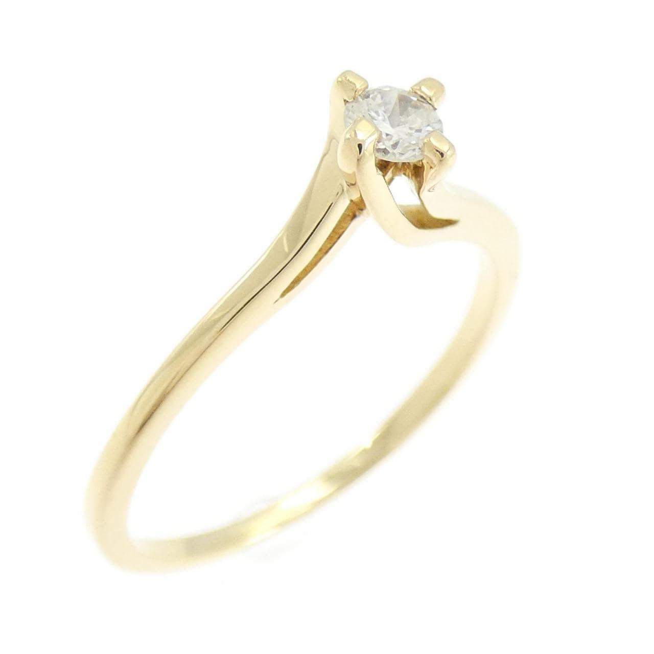 K18YG ダイヤモンド リング 0.10CT