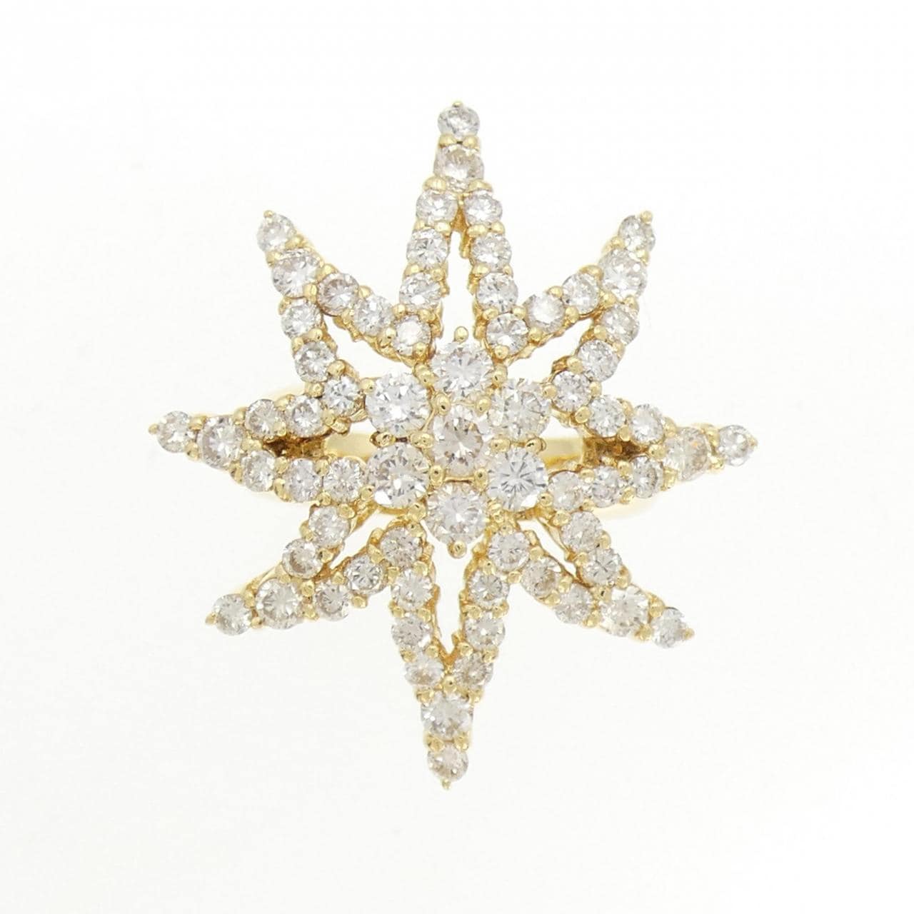K18YG ダイヤモンド リング 2.04CT