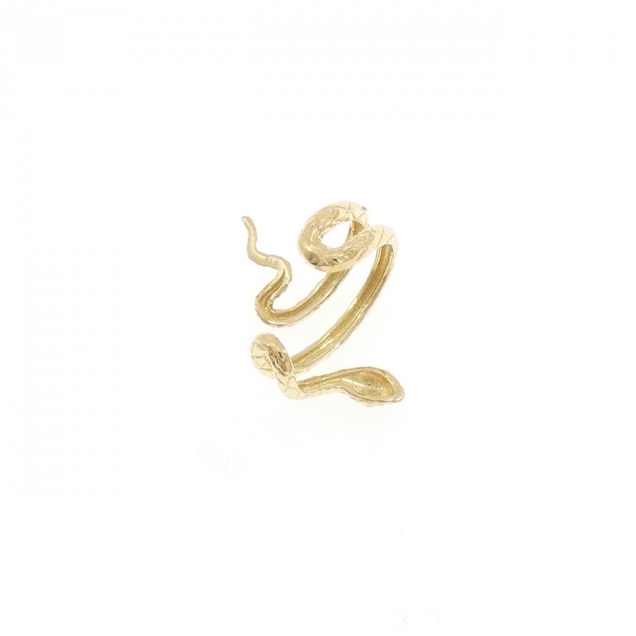 K18YG スネーク イヤーカフ 片耳