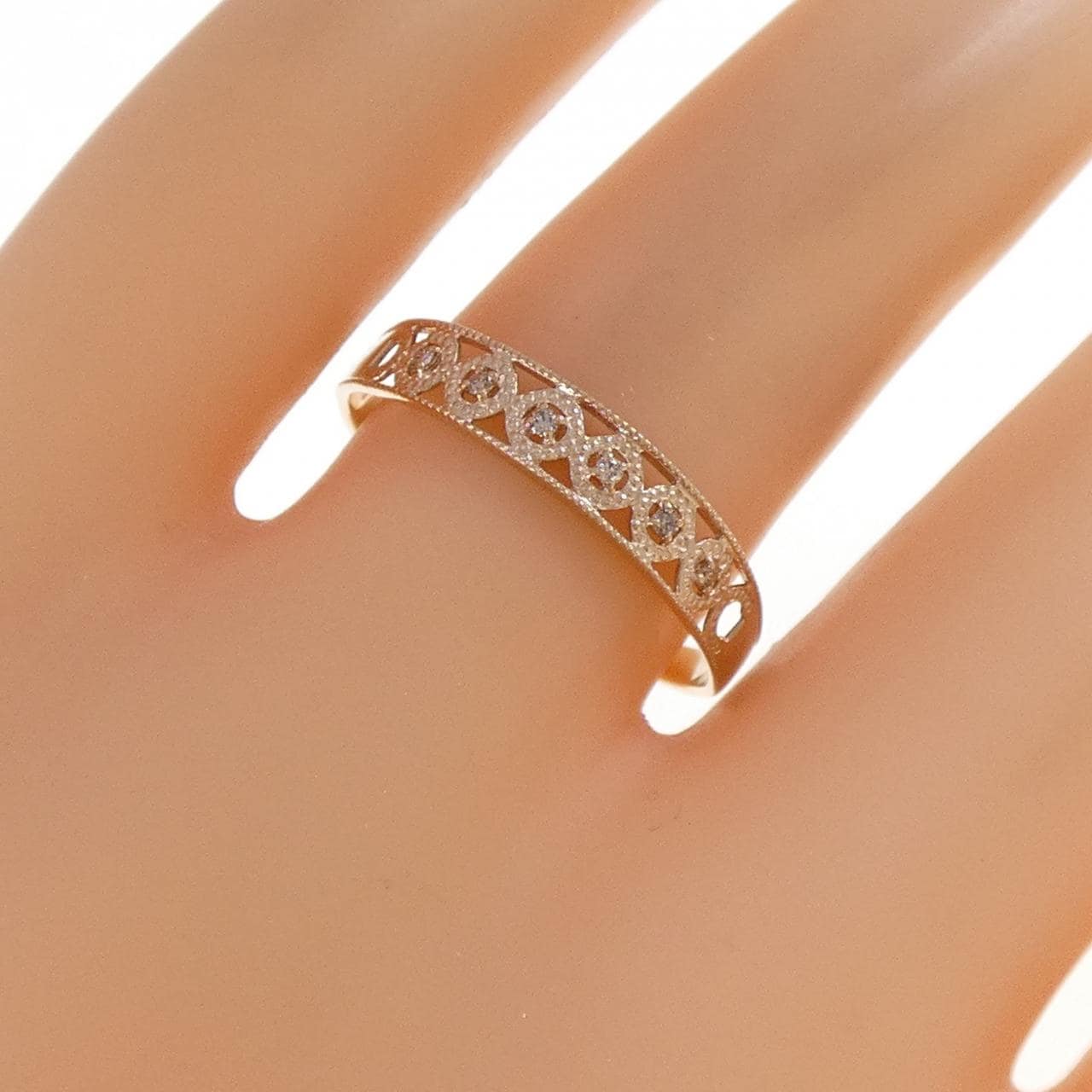 K18PG ダイヤモンド リング 0.03CT