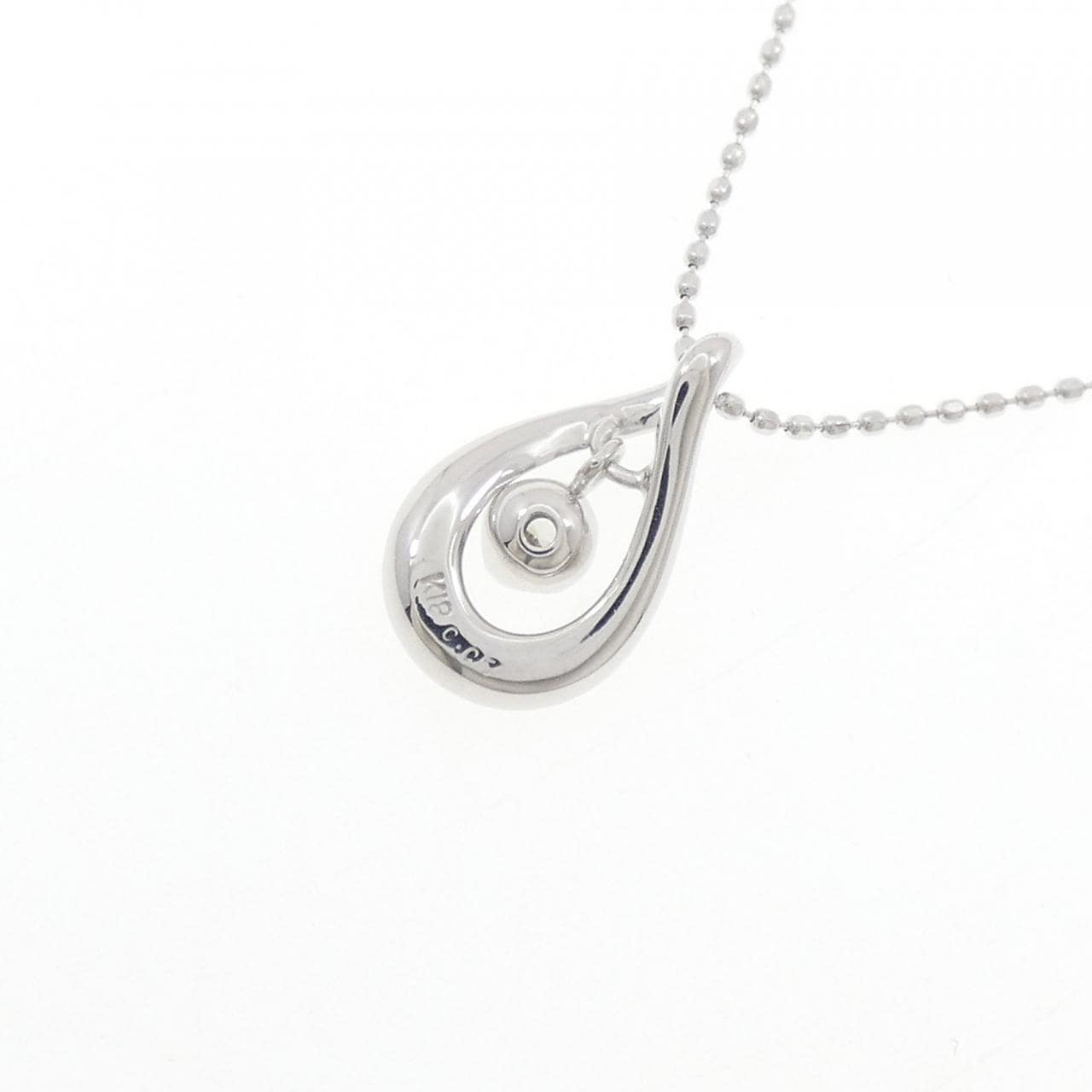 K18WG ダイヤモンド ネックレス 0.05CT