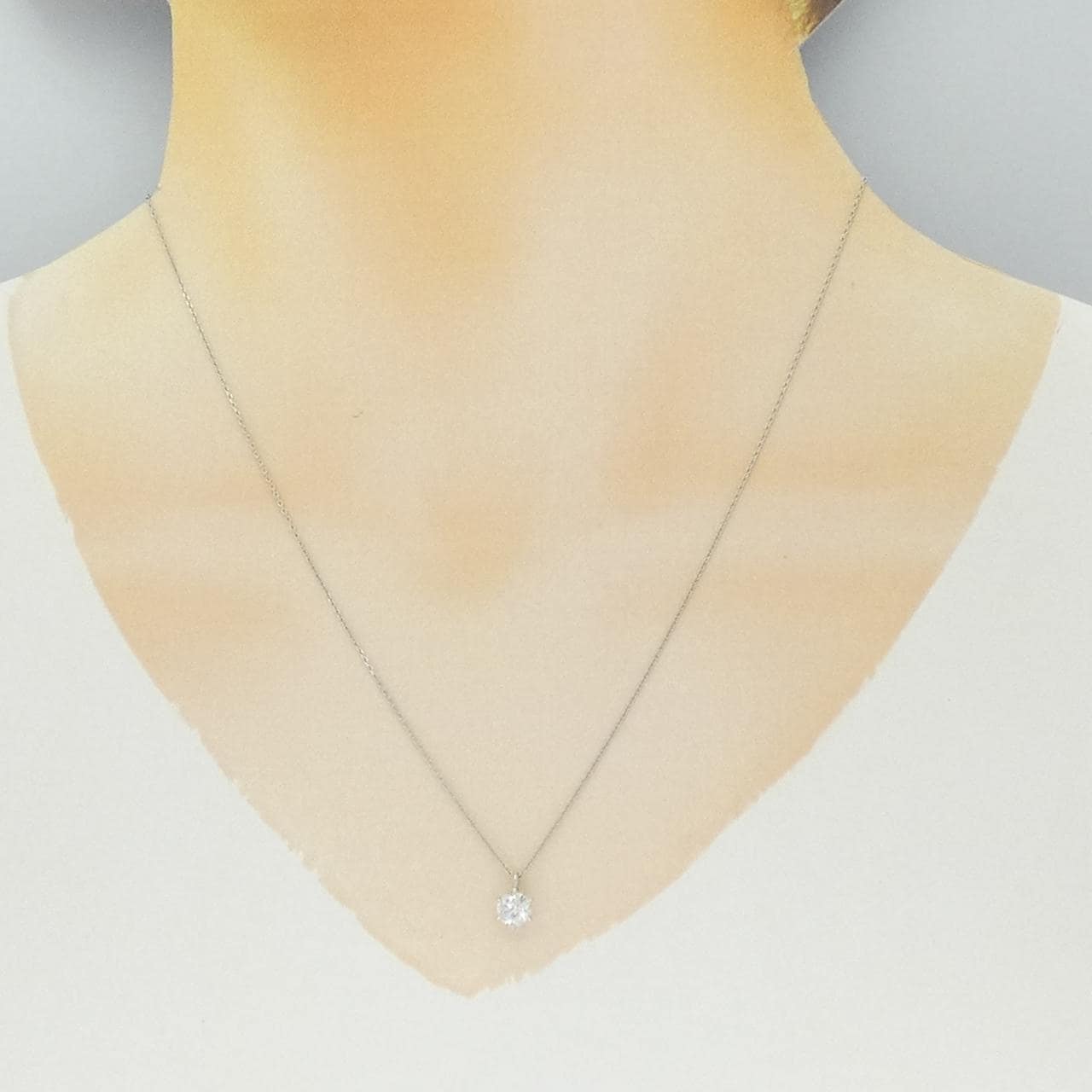 PT900/PT850 ダイヤモンド ネックレス 0.511CT H SI2 Good