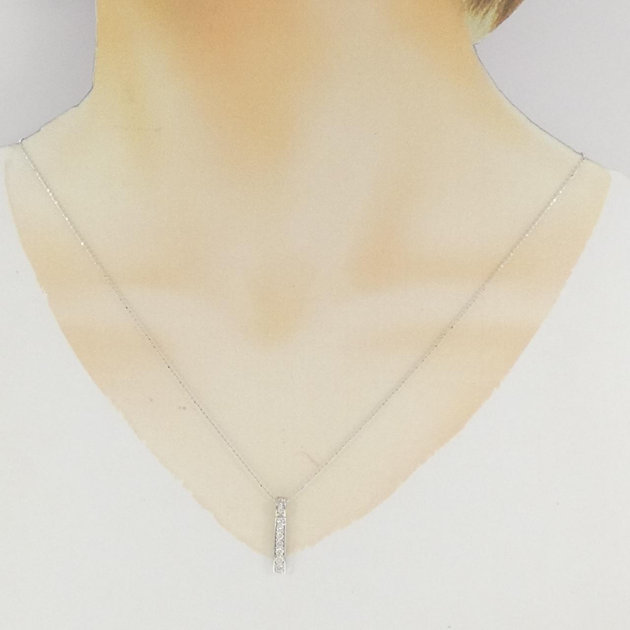 K18WG ダイヤモンド ネックレス 0.33CT