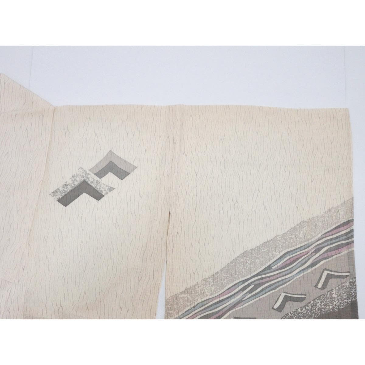 【未使用品】単衣　駒絽訪問着　友禅加工