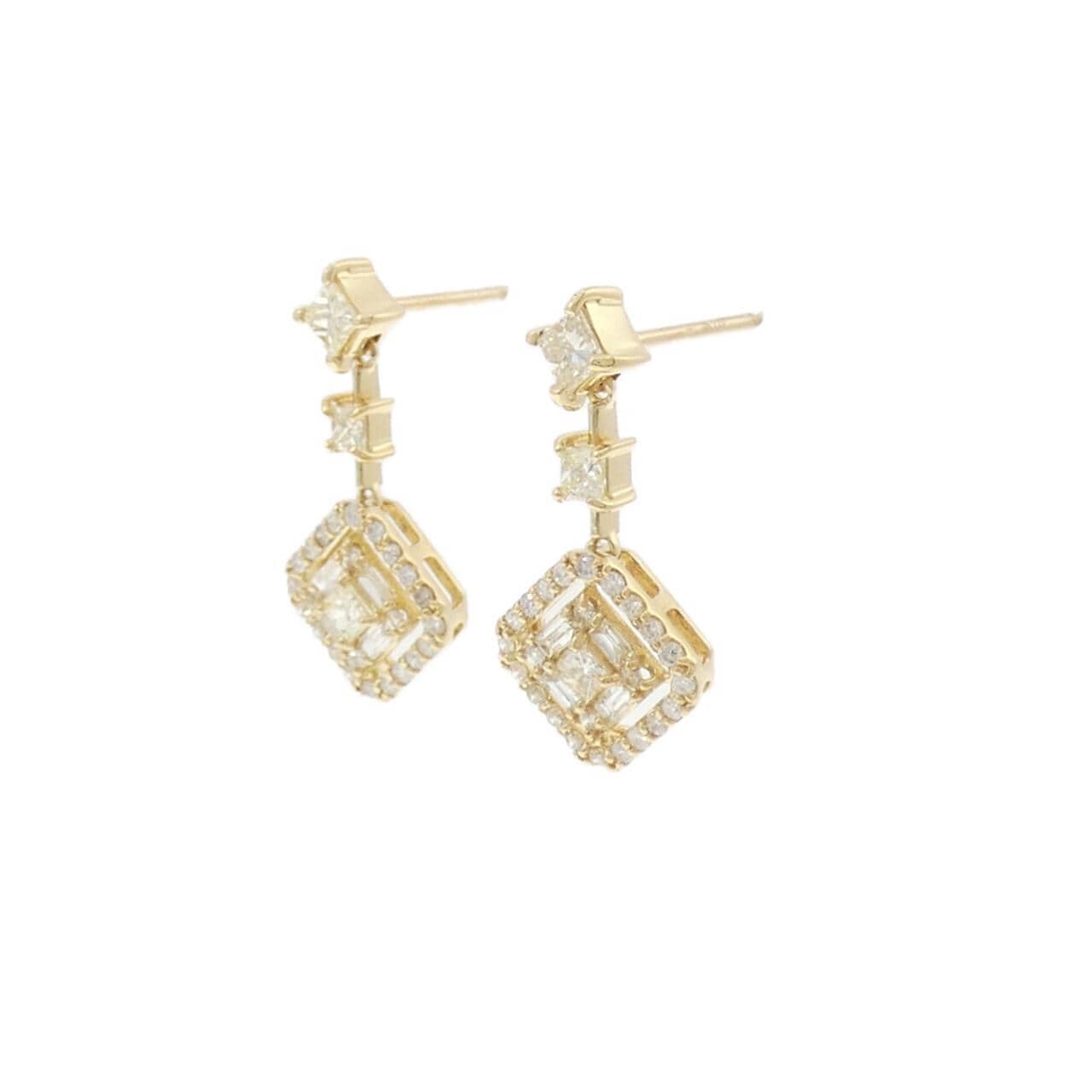 K18YG ダイヤモンド ピアス 0.60CT