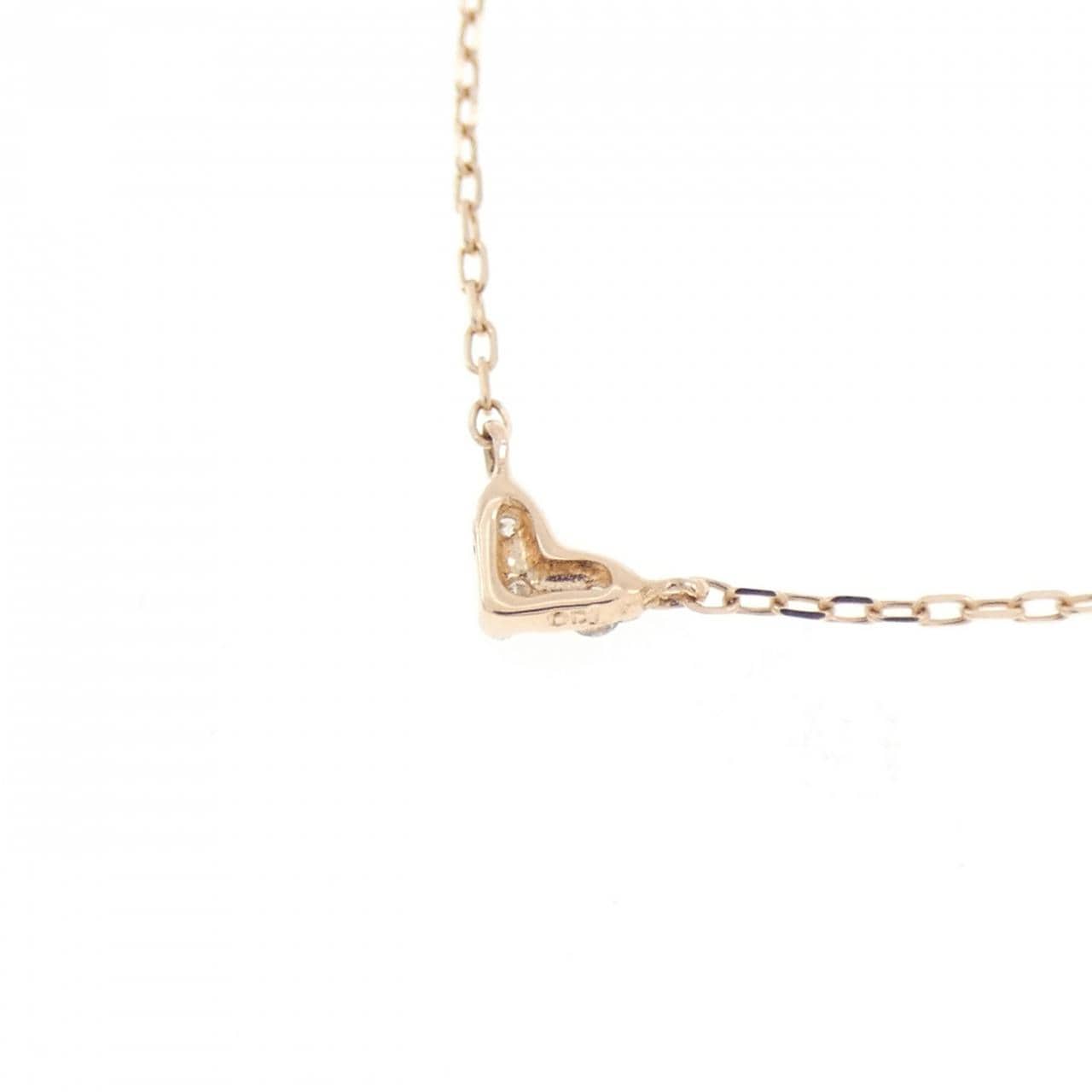 K10PG ハート ダイヤモンド ネックレス 0.02CT