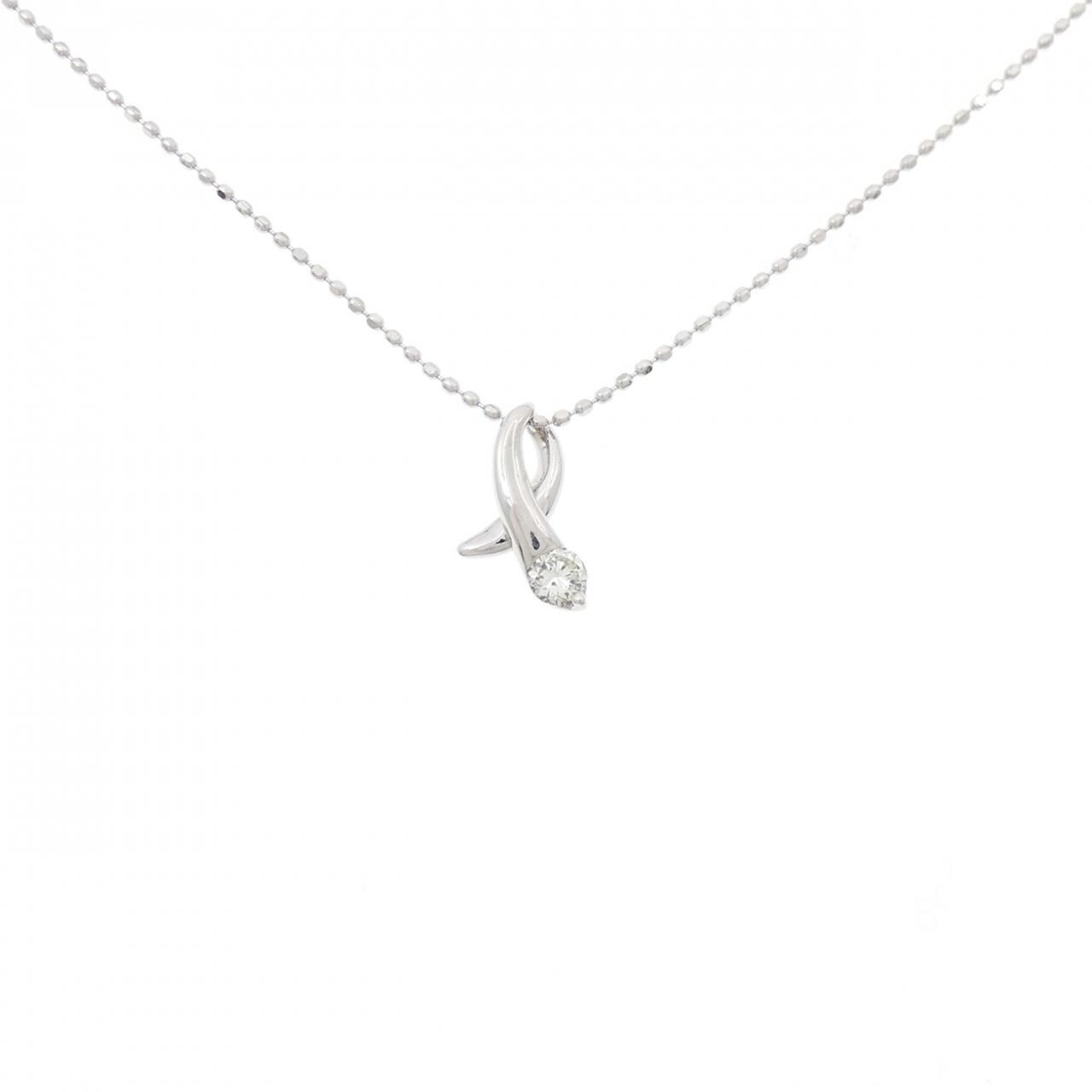 K18WG ダイヤモンド ネックレス 0.09CT