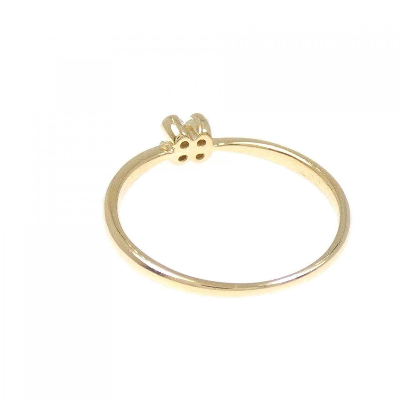 K18YG フラワー ダイヤモンド リング 0.07CT