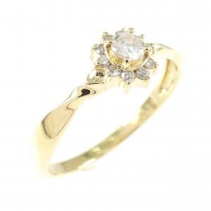K18YG ダイヤモンド リング 0.19CT