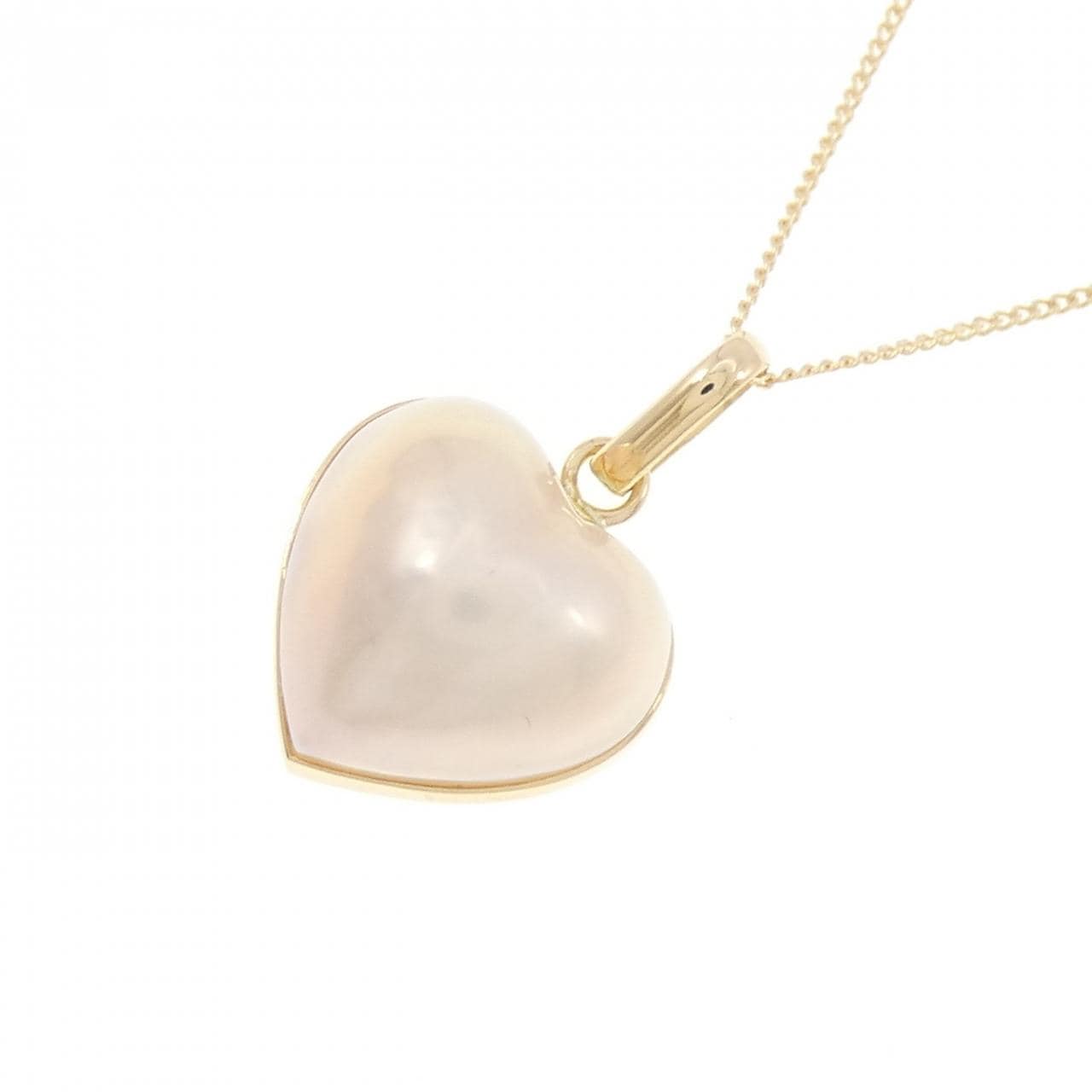 K18YG ハート マベパール ネックレス