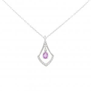 K18WG サファイヤ ネックレス 0.37CT