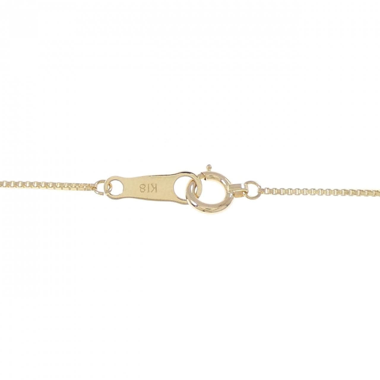 K18YG フラワー ダイヤモンド ネックレス 0.20CT