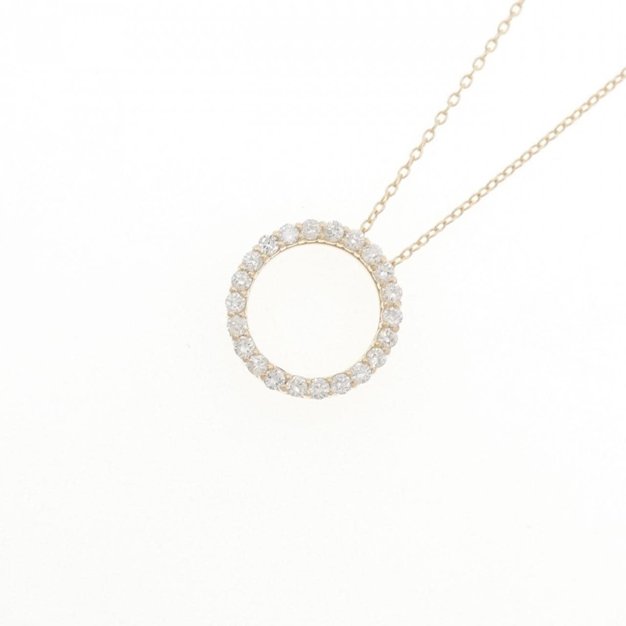 【リメイク】K10YG ダイヤモンド ネックレス 0.30CT