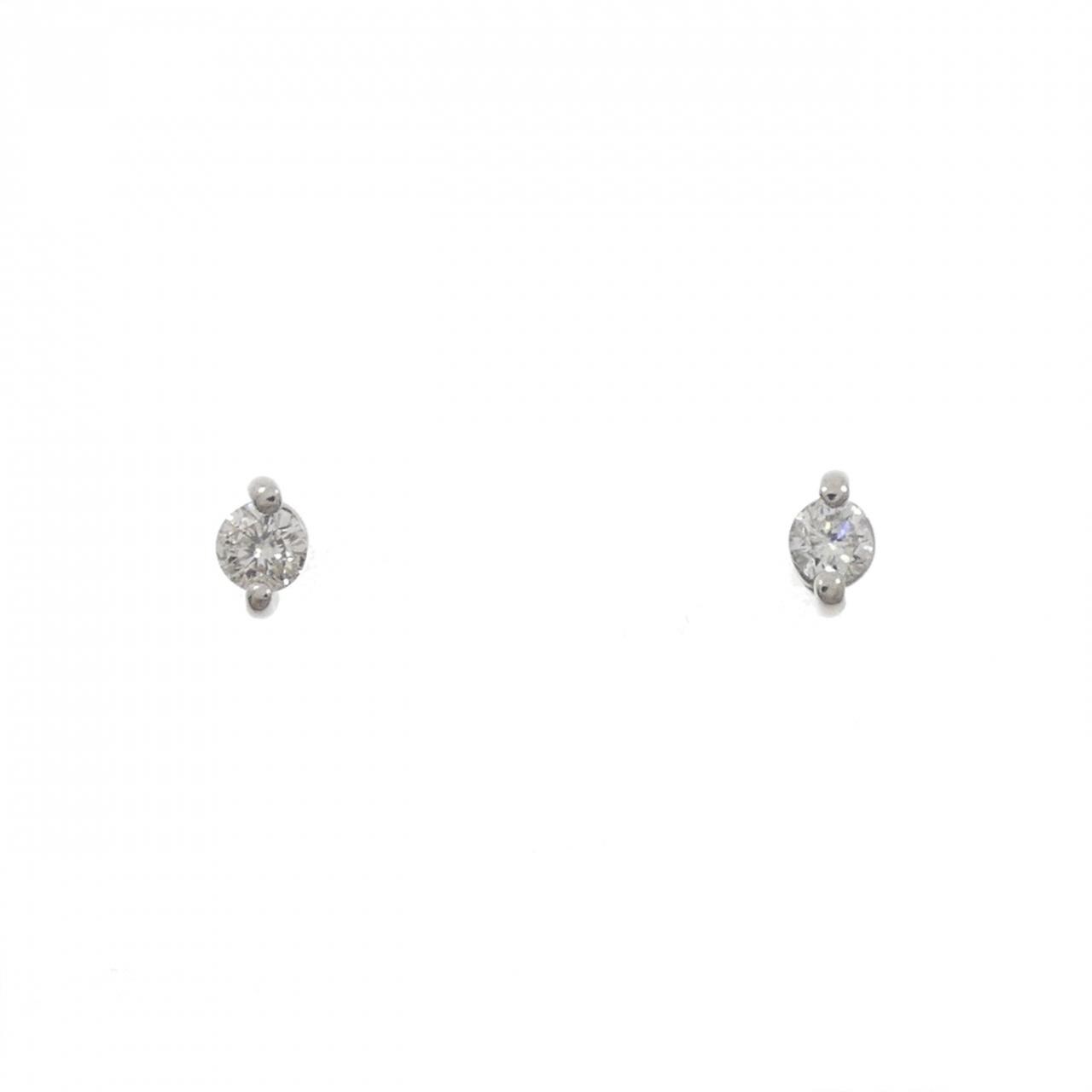 PT900 ダイヤモンド ピアス 0.10CT