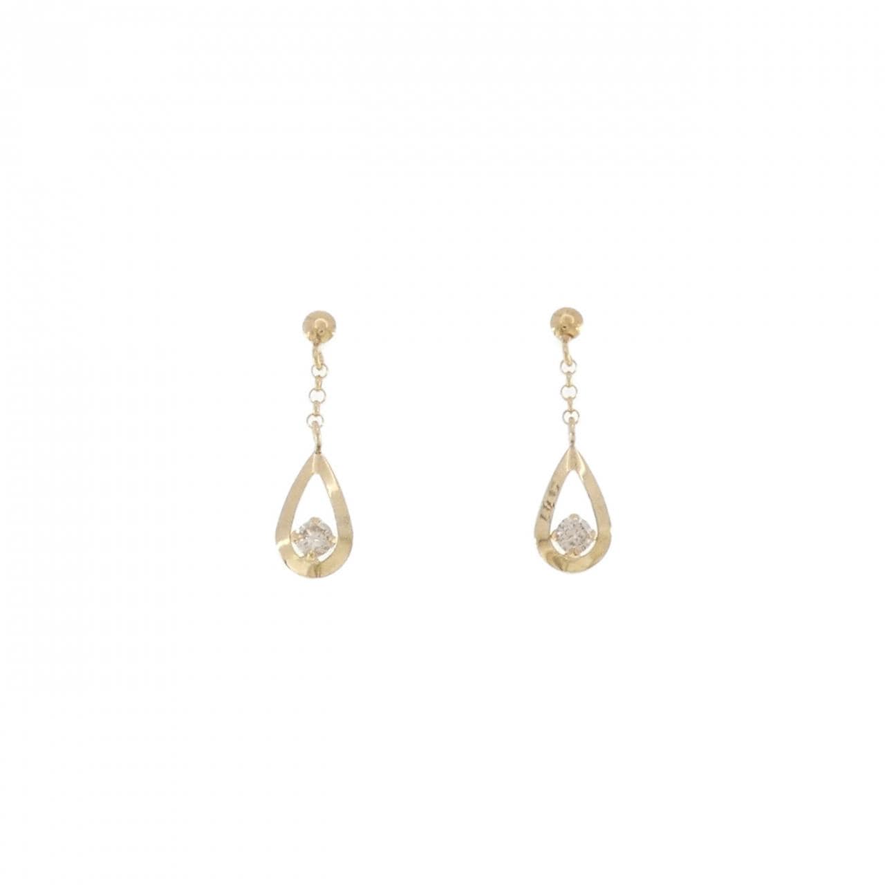 K18YG ダイヤモンド ピアス 0.08CT