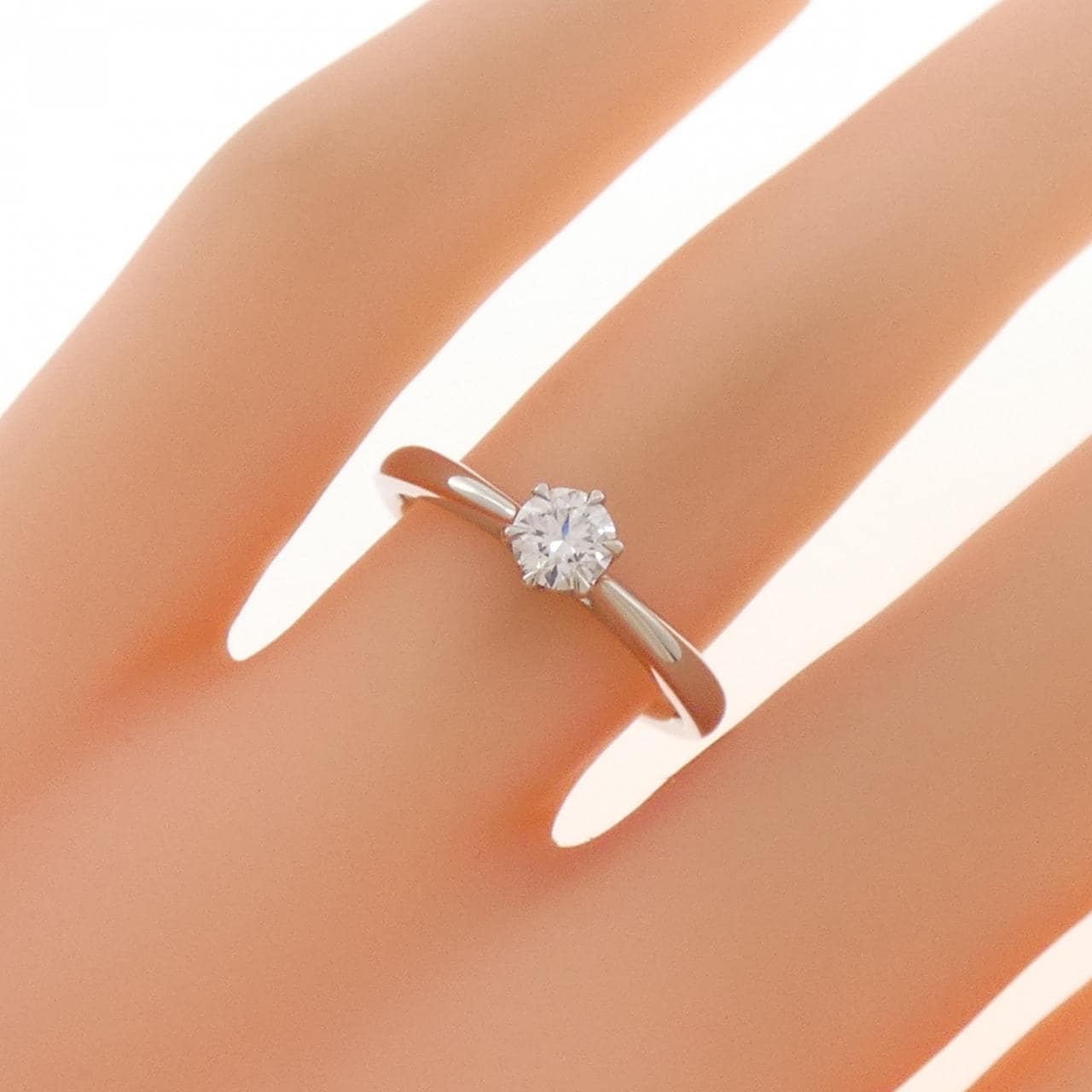 PT950 ダイヤモンド リング 0.273CT D IF 3EXT H&C